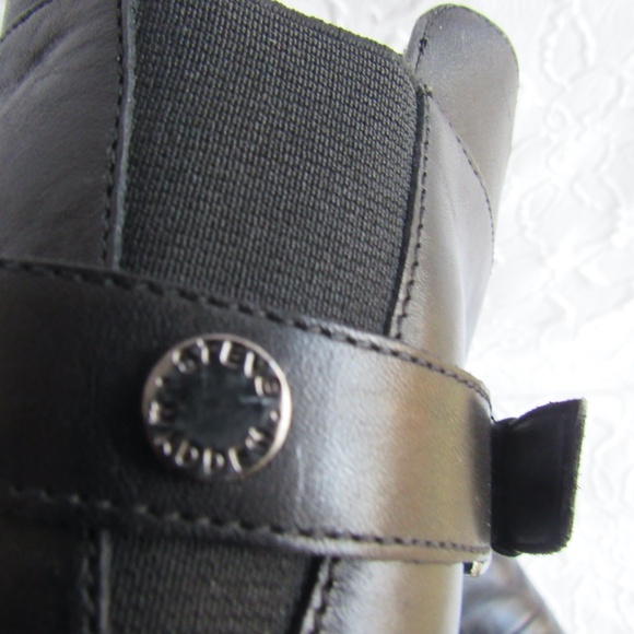 Soft Black Leather Boots 9 Womens Knee High Buckles Zips - Picture 7 of 15